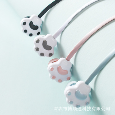 new pattern apply millet Android Apple Catlike In ear headset lovely girl student headset student Cartoon headset