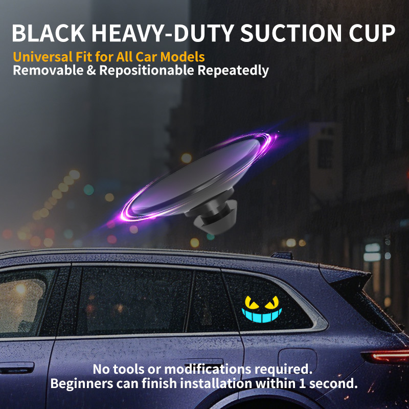 Cross-border car decorative light Halloween solar-powered wireless evil demon eye LED warning ambient light dynamic