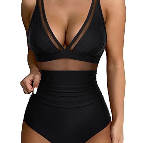 See Through Swim European and American One-Piece Swimsuit Sexy Tight Transparent