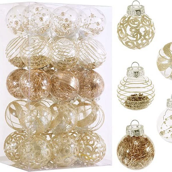Christmas decorations, painted transparent set, pendant, (Cross-border trading), Birthday gift