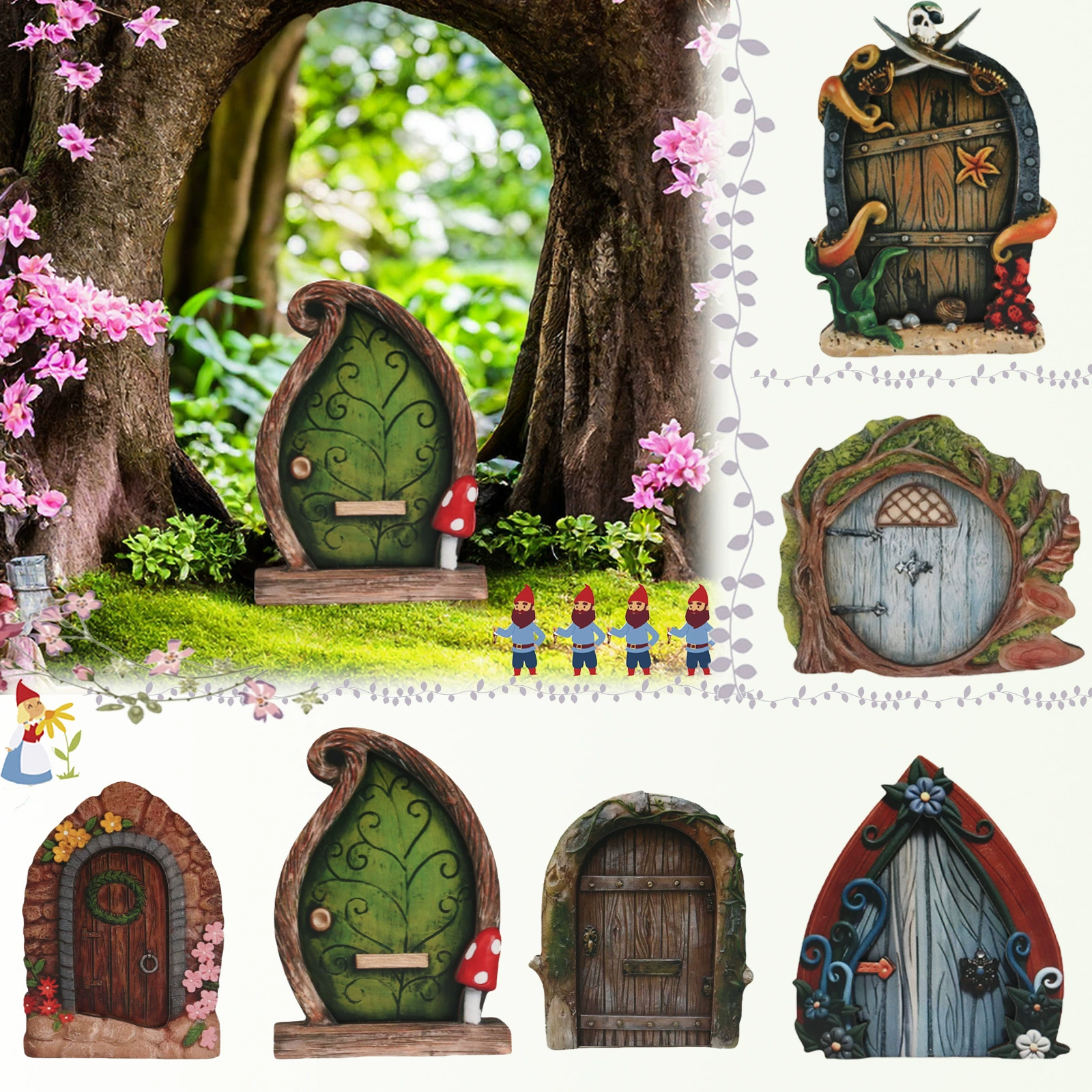 Фермерский эльф дверной сказочный дом декора ornaments для дома гостиная счётчик творческая атмосфера украшение маленькая дверь