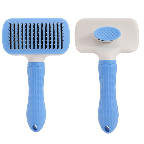 Pet comb cleaning supplies brush one-click hair removal grooming dog comb stainless steel hair removal self-cleaning hair removal comb