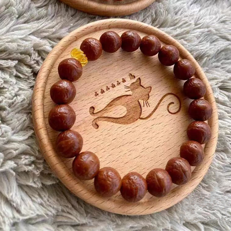 Posavasos de Madera Redondo con Logotipo Grabado con Láser, Estilo Americano, para Tazas de Café, Aislante, Estilo Japonés, Simple y Creativo