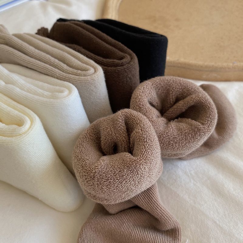 厚襪子女中筒加厚加絨保暖毛巾襪冬季厚款毛巾地板襪冬天女士長襪