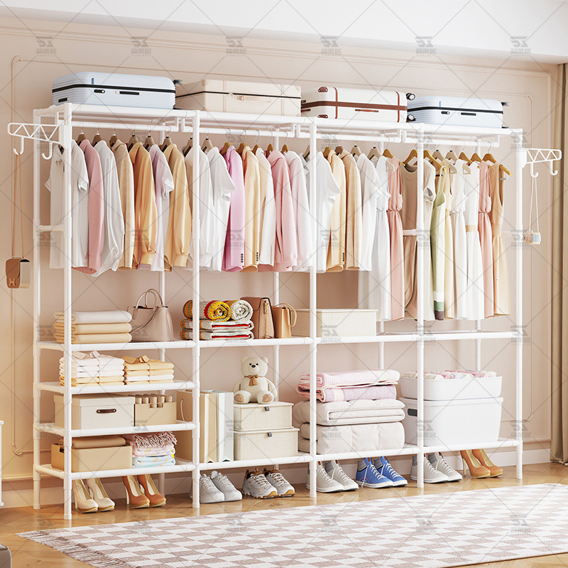 Percha de ropa multifuncional, piso, percha de ropa simple, percha de ropa para dormir, estante de ropa de moda reforzado doméstico