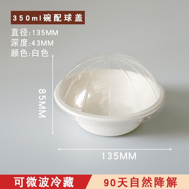 100 platos de papel desechables, cuencos de papel, pulpa de caña de azúcar, degradable, platos de picnic domésticos comerciales, platos, platos, platos, pintura de discos