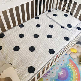 婴儿凉席乳胶夏季宝宝可用幼儿园午睡儿童拼接床冰丝透气吸汗