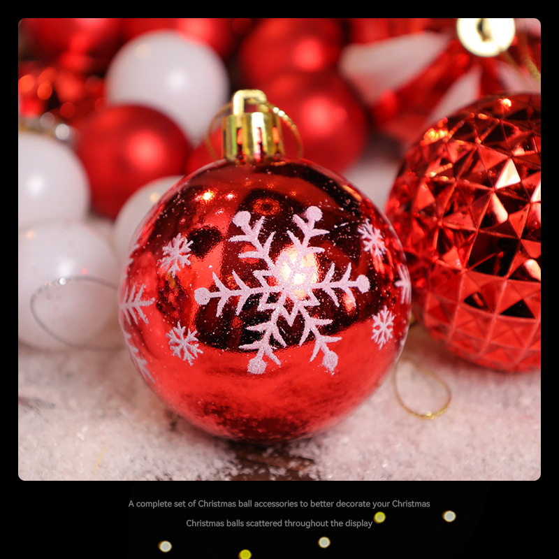 Navidad spot transfronterizo decoración de 6cm bola de plástico galvanizado de forma especial pintada regalos de Navidad colgante árbol de Navidad