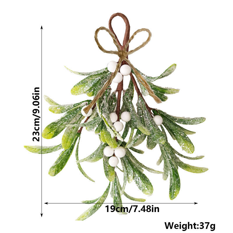 新款仿真圣诞槲寄生绿植家居装饰品亚马逊跨境圣诞装饰挂件现货|undefined
