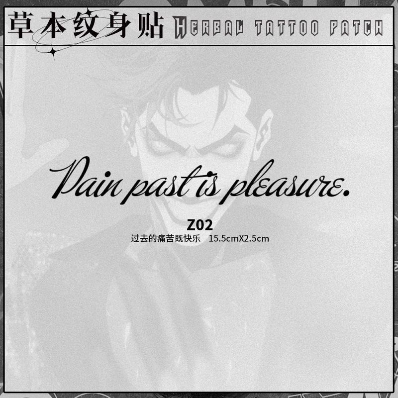 手臂英文句子图案草本果汁纹身贴纸防水防搓不反光半永久【厂家】|undefined