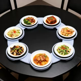 跨境爆款旋转餐盘托盘Lazy Susan Revolution餐桌桌面旋转置物架