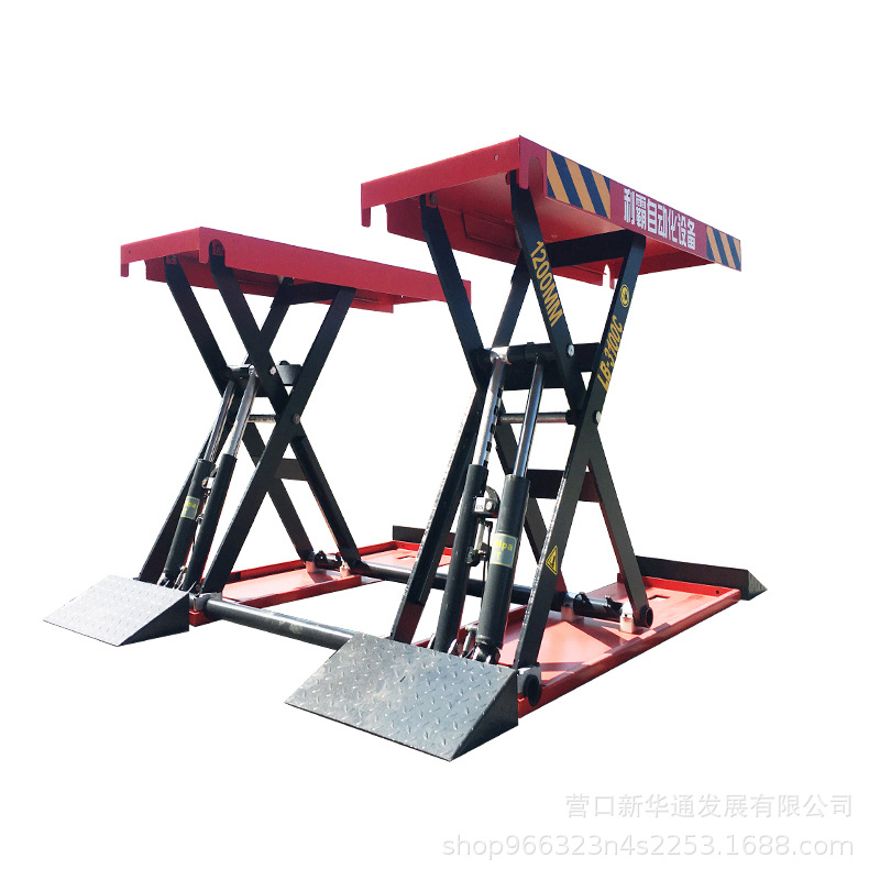 1,2 m Elevación del coche impermeable eléctrico hidráulico ultra-Delgado elevador de tijera