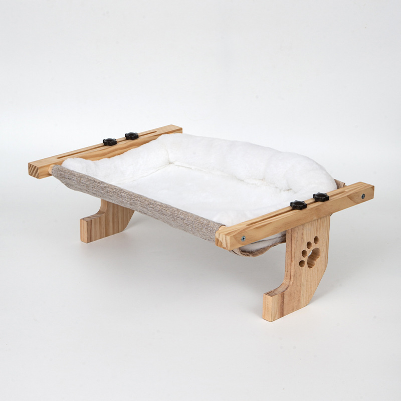 갈색 고양이 둥지 + 벨벳 쿠션 55*39*19