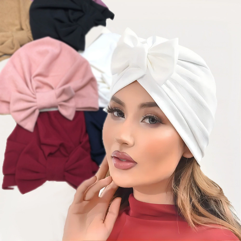 Трансграничная внешняя торговля AliExpress 2024 новый летний сплошной цвет бант шляпа элегантный и удобный дышащий спот оптом