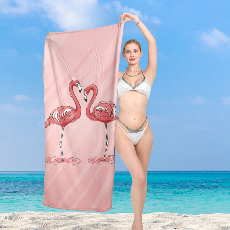 comercio exterior transfronterizo impresión de microfibra natación rápida toalla de playa de secado no mancha de arena absorción de agua toalla de playa suave