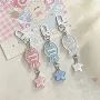 鱼形立体亚克力星星钥匙扣