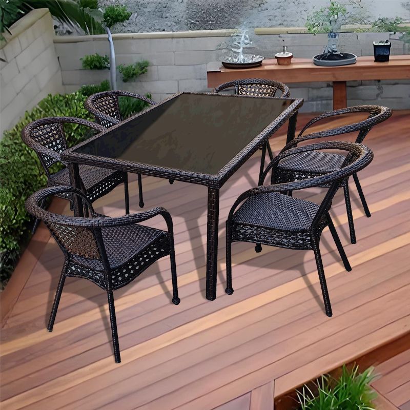 의자 6개 + 150*90 직선 다리 긴 테이블(쿠션 포함)