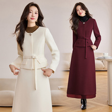 时尚休闲套装2025冬装新款女装气质优雅纯色百搭外套半裙两件套裙