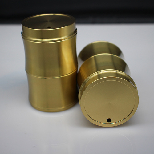 Tangteng brass metal crafts ornaments household bamboo toothpick tube sealed tea can pure copper Yiwu small commodities