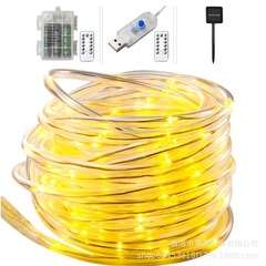 Ledソーラー銅線ライトパイプライトpvcレインボーチューブ屋外防水ledライトストリングクリスマス装飾イルミネーション