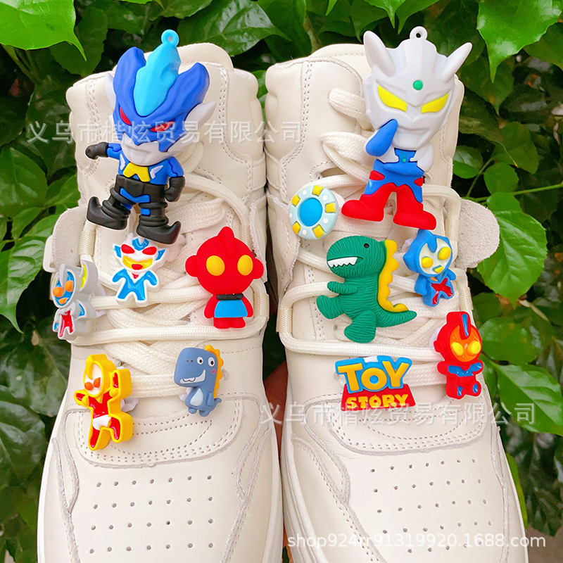 Children's Shoelace Buckle Accessories High Sense Cartoon Cute Decorations Accessories DIY Air Force One af1 Ultraman aj