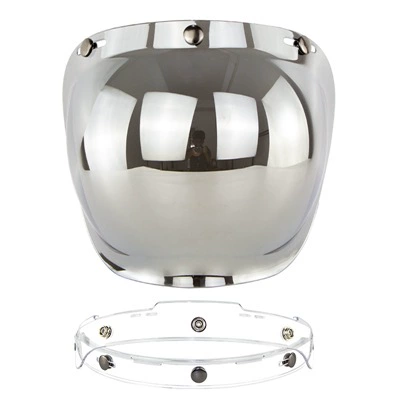 Three-Button Windproof Lens with – Dəbilqə (Kaska) aksesuarları - silver-plated-transparent-bracket