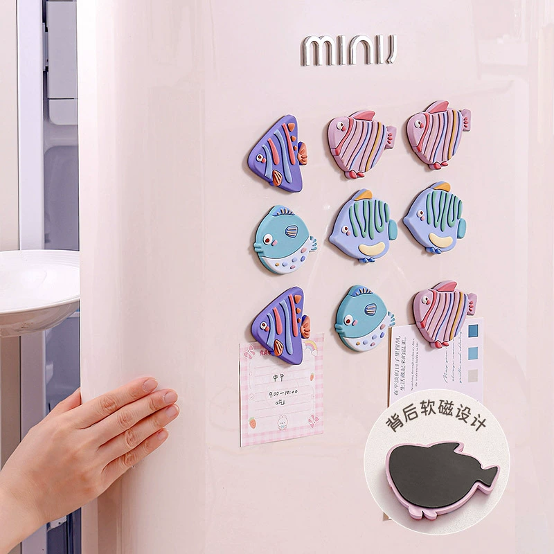 Мультяшная трёхмерная универсальная магнитная Fridge из мягкой резины в 3D формате