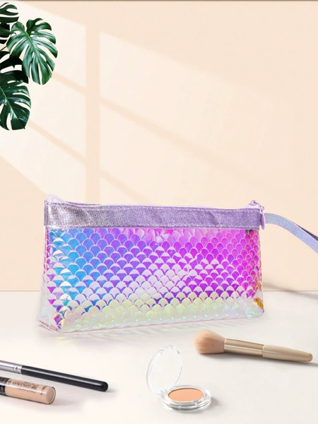 Orange cosmetic bag