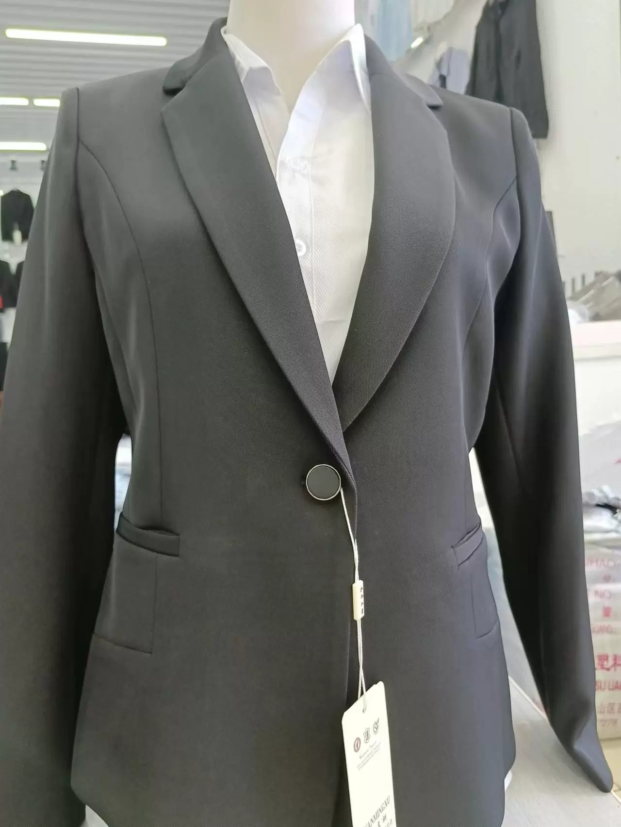 女春秋新款西服套装工作服长袖气质职业正装黑色西装外套面试正装