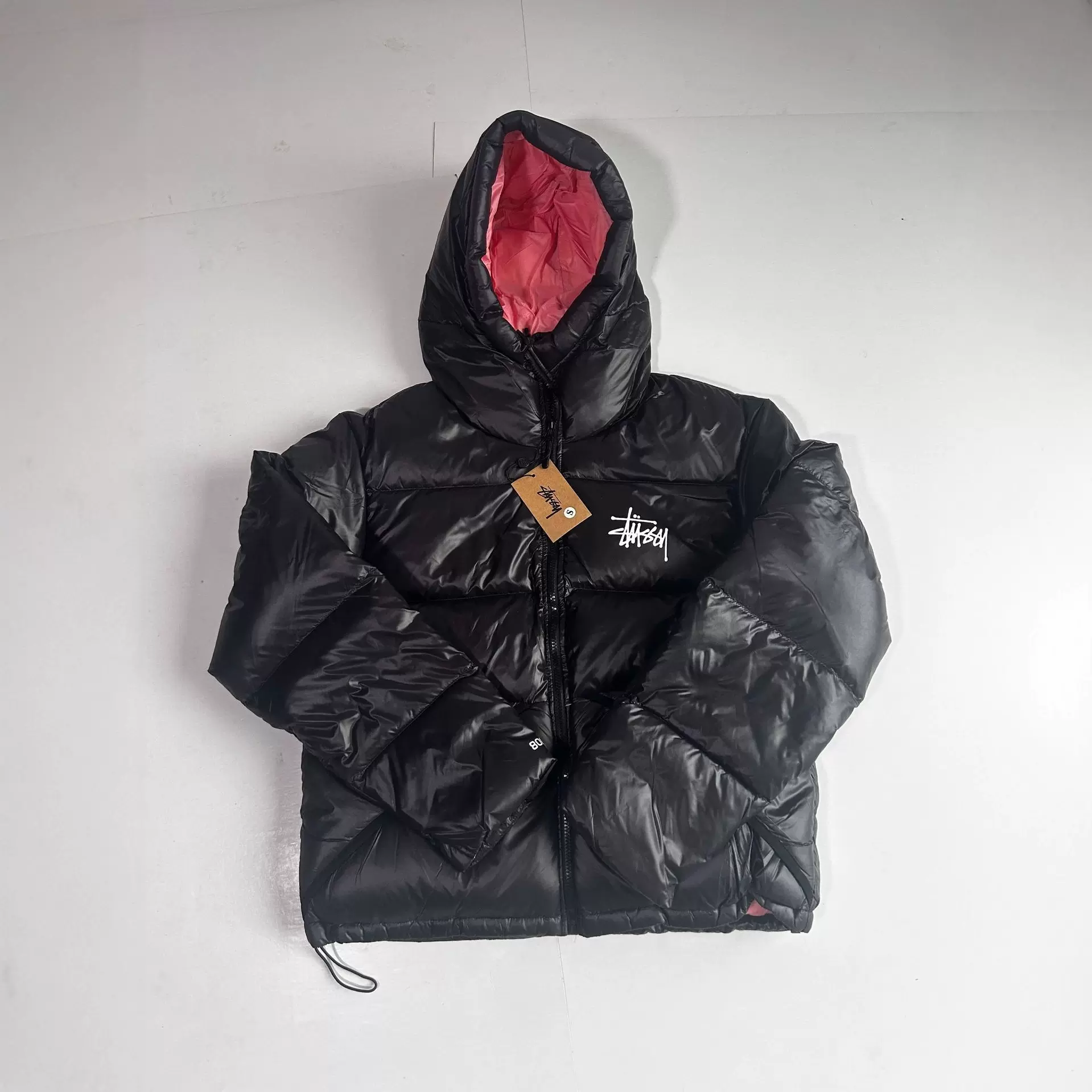 跨境高品 STU美式90白鸭绒保暖连帽面包羽绒服情侣宽松时尚外套潮