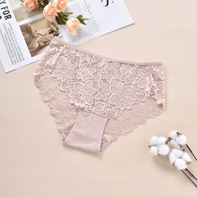 Высокий пояс lace shaping трусики, дышащий хлопковый гелле, подъем бедер, плюс-размеры