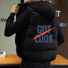 205秋冬季潮流休闲马甲帅气男学生加厚款羽绒棉坎肩背心保暖外套