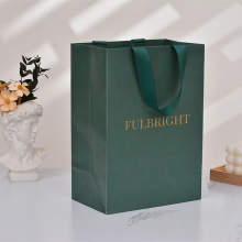 工厂机器制作折叠平板牛皮纸袜子鞋包装袋豪华手提袋手持礼品袋