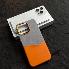 アップル16promaxカードの強い磁気カードの携帯ケースiPhone15素皮ステッチ保護カバーを適用します。
