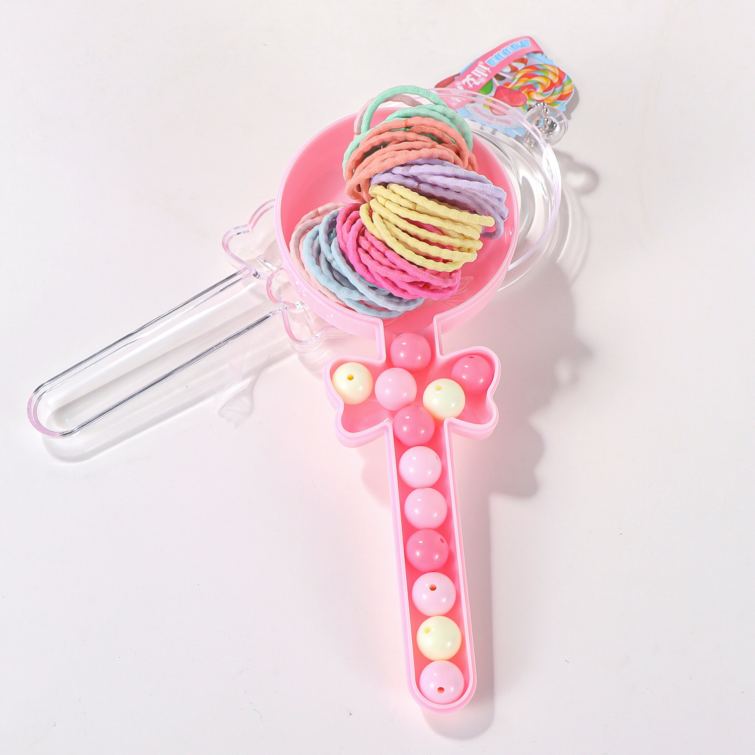 Inventario transfronterizo redondo de hadas palo diy regalo de cuentas hechas a mano para niñas cabello de cabello conjunto de joyas para niños