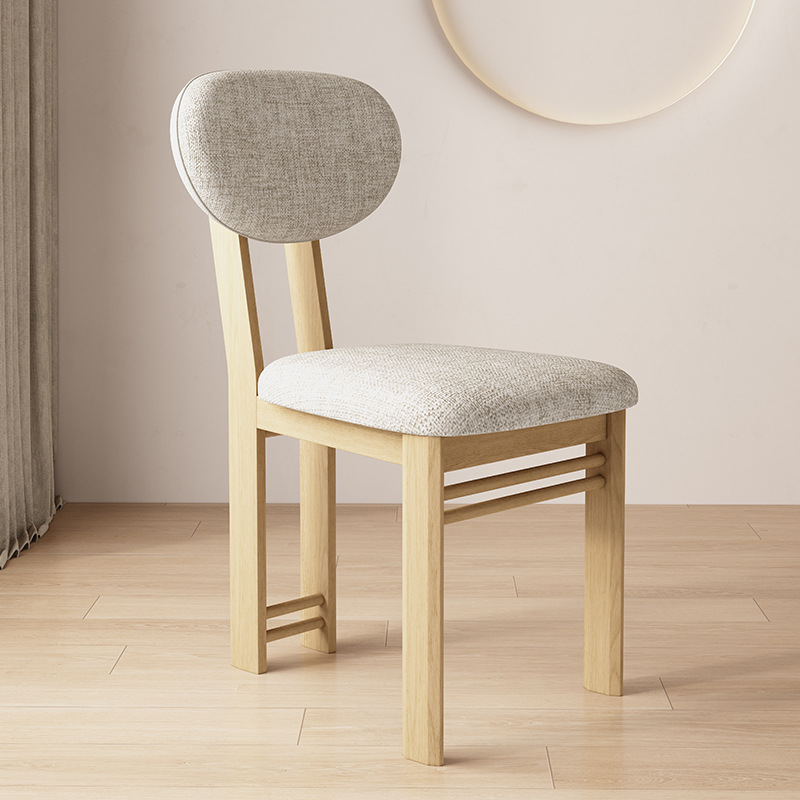 2025 nueva silla de comedor de madera sólida sala de estar doméstica hotel leche tienda de té silla de respaldo nórdica silla de maquillaje