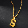 Accessory, necklace, pendant with letters, European style, wholesale