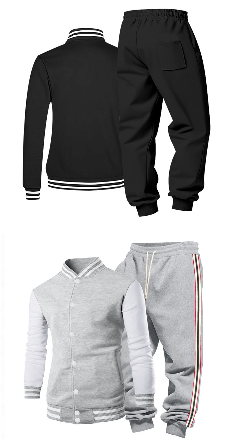 Completo sportivo baseball uomo foderato in pile inverno_voghion.com