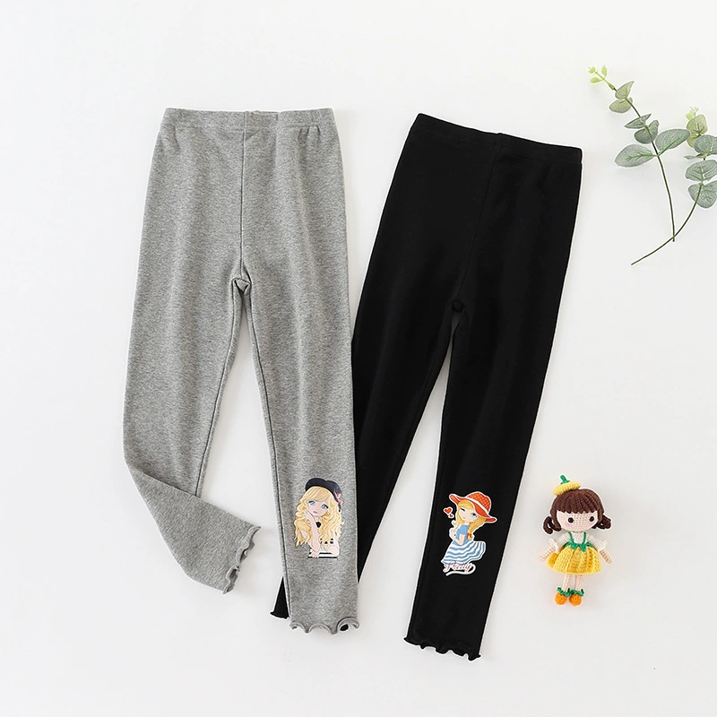 Хлопковые тонкие осенние л leggings, детские весенние брюки для девочек, западный стиль, детская одежда