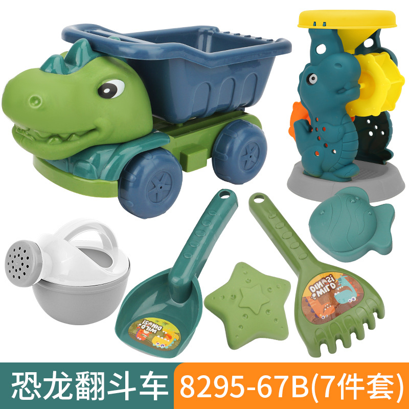 Fabricante DE LOS NIÑOS dinosaurio ingeniería coche pala playa juguete bebé al aire libre jugando arena excavación reloj arena herramienta