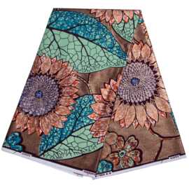 现货棉质双面印花蜡染布洒超蜡出口欧美外贸面料女士礼服布料