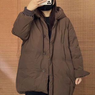 Kong Mi Winter Japan and South Korea Long Hooded Casual Loose plus size Down Jacket Women's Jacket Factory Direct Wholesale
