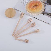 木质蜂蜜取蜜棒奶茶果酱牛奶咖啡长柄实木棒可来图来样跨境热销