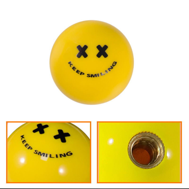 Car Modification Acrylic Smiley Face Gear Shift Knob Personalized Gear Handle Universal Accessory Joystick