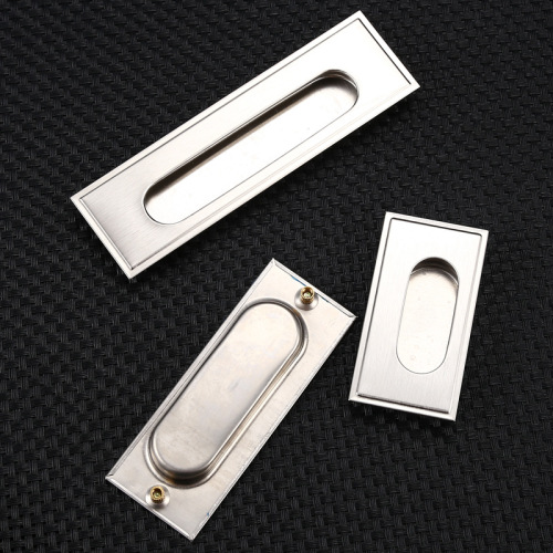 Stainless steel hidden invisible flip drawer cabinet door handle exposed handle cabinet small pull ring wardrobe hidden handle