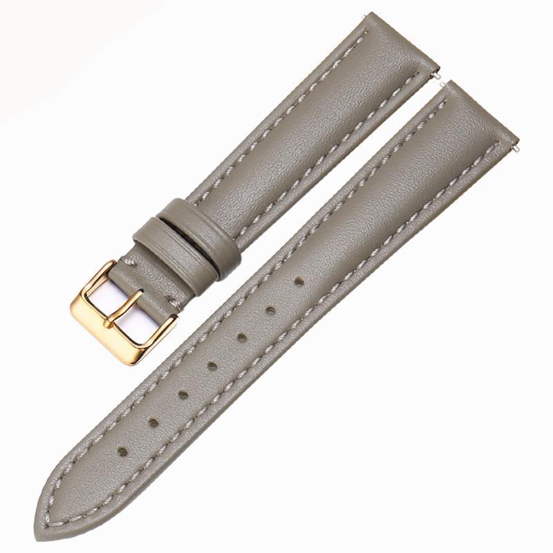 Pulseras de cuero ultra suaves de mujer botón blanco rojo cabeza de cuero de vaca hombre 12 14 16 18 19 20mm