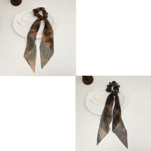 Charming French Vintage Style Long Tassel Hair Tie for Women, Outgoing and Elegant, Simple and Elegant Hair Accessory