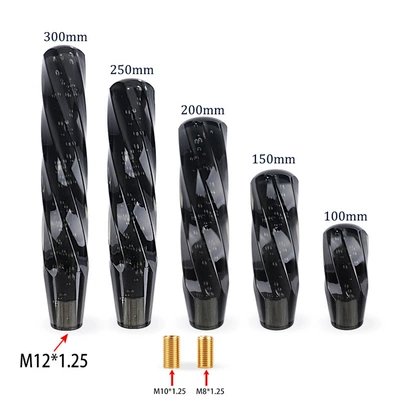 Hot-selling Car Modified Crystal Gear Head Transparent Twisted Gear Head Monochrome Acrylic Gear Head Universal (Cab and accessories) - black-10cm