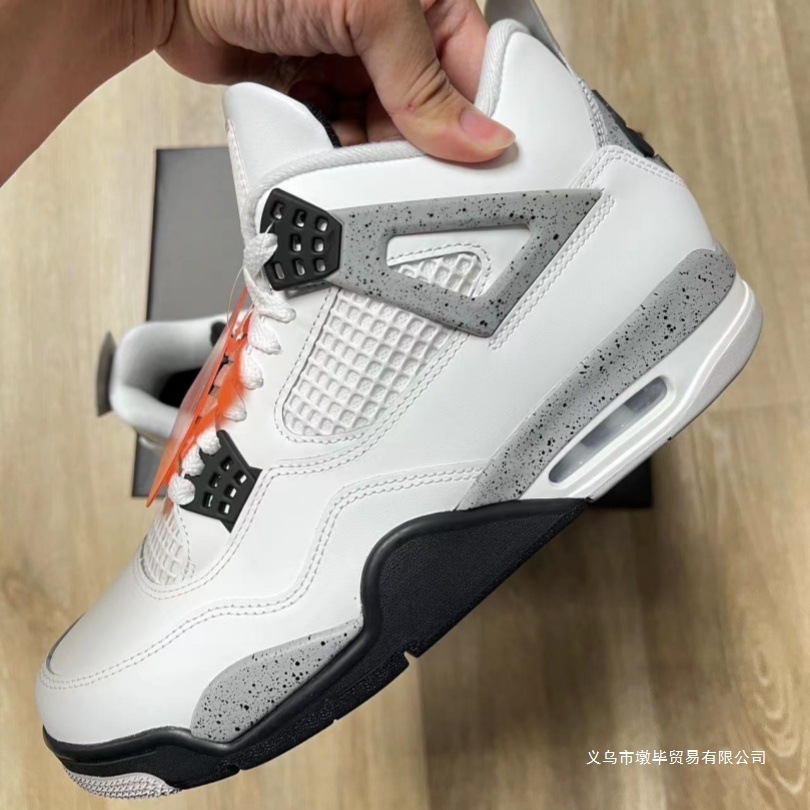 Zapatos de baloncesto de cuero AJ4 de alta calidad originales elevados para hombres y mujeres casuales Joe4 zapatos deportivos directos de fábrica