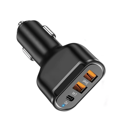 Pd Car Charger 30W New Pd Car Charger Pd+Qc3.0 Dual USB Car Charger 60Wpd Car Charger Pd Car Charger (Mobil şarj cihazları) - pd-three-30w-black